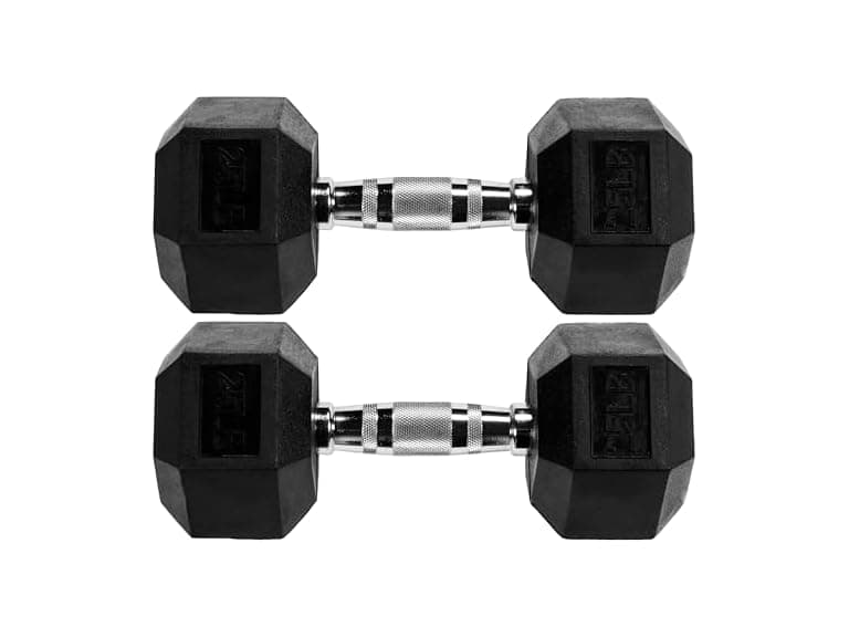 Fitvids Hex Dumbbell, 25LB Pair - Image 1