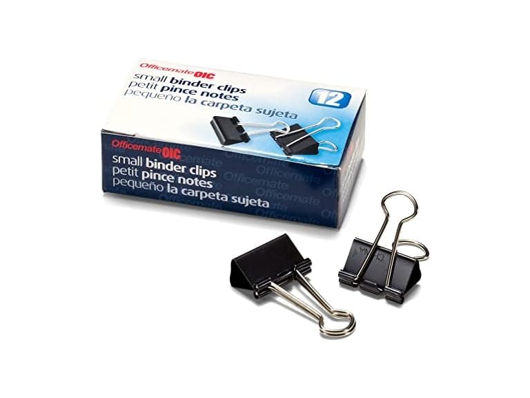 OIC® Binder Clips, Small, Box of 12 - Image 1