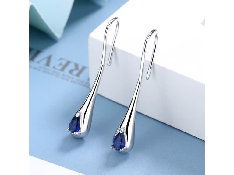 Sterling Silver Waterdrop Earrings - Image 1