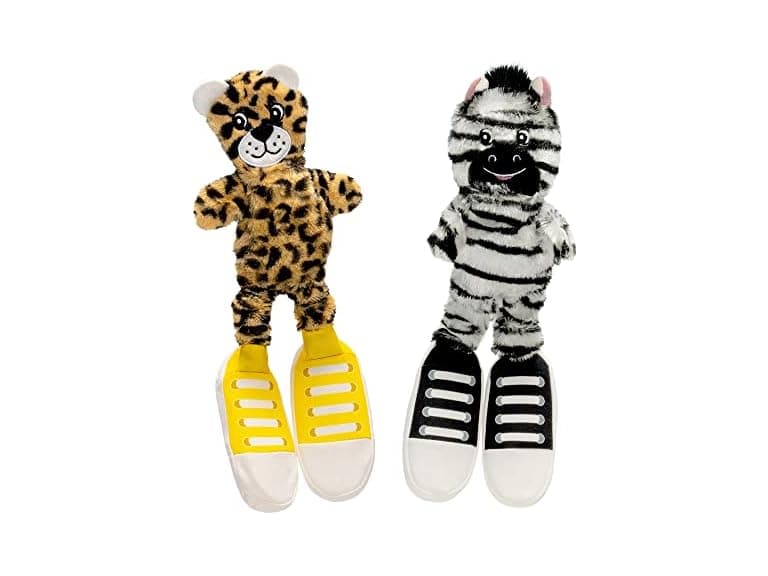 Pet Factory Squeaky Sneakers Bungee Tug Plush - Image 1