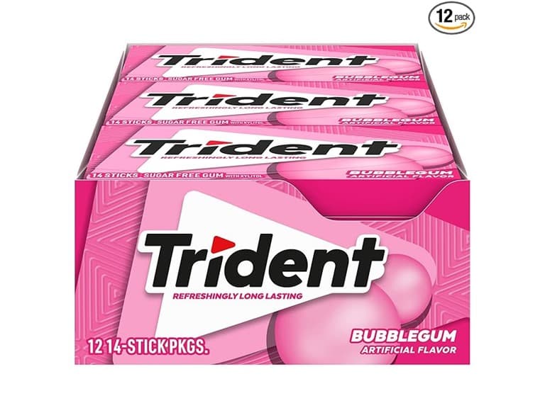 12 PK Trident Bubblegum Sugar-Free Chewing Gum - Image 1