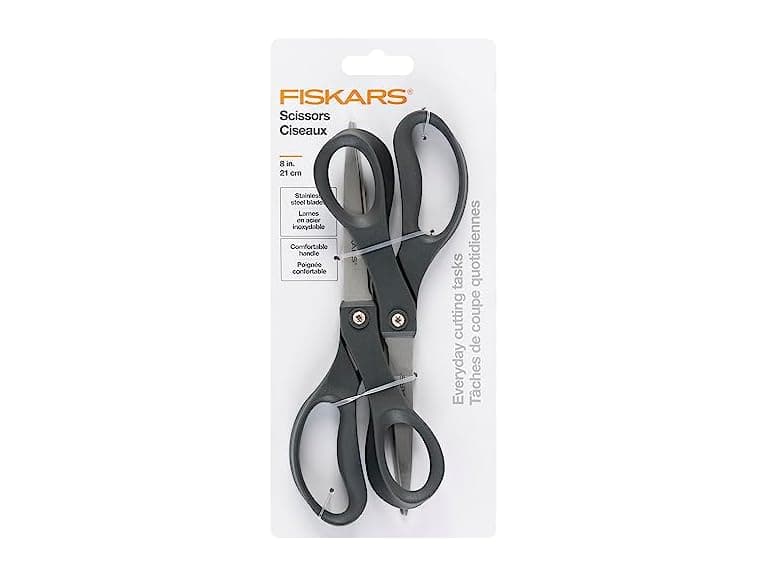 Fiskars 8” Everyday Stainless Steel Scissors 2Pk - Image 1