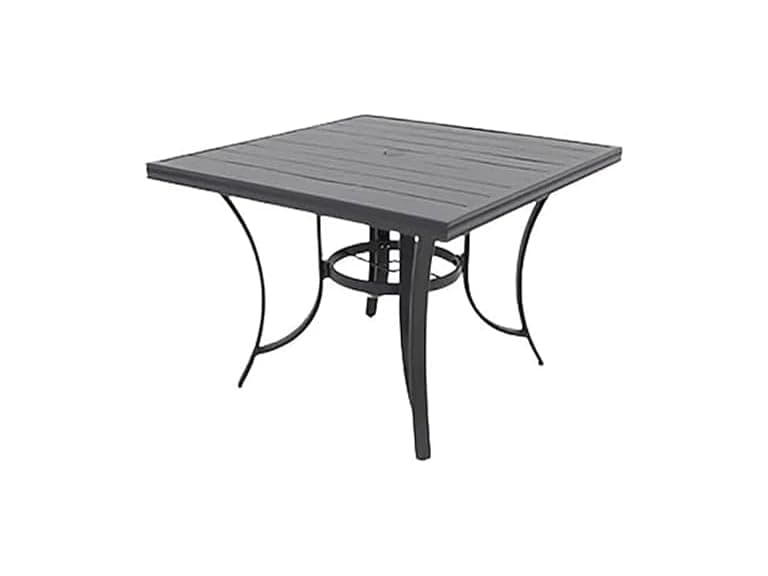 Four Seasons Courtyard Palermo Aluminum Slat Top Patio Bistro Table - Image 1