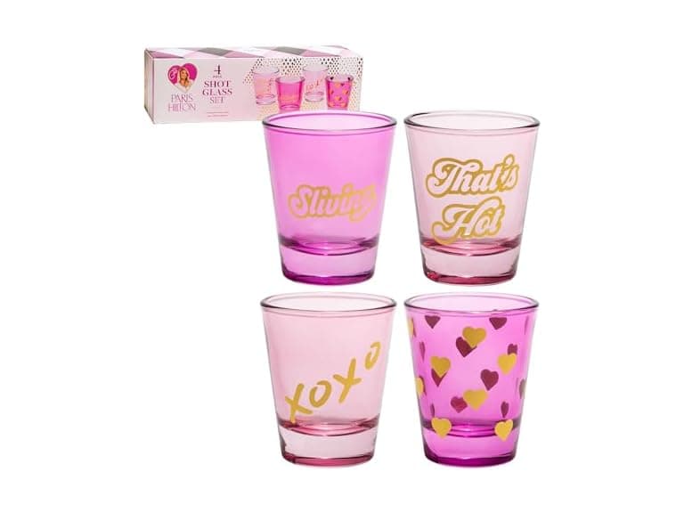 Paris Hilton 4-Piece Shot Glass Set - Image 1
