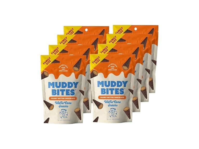 8-Pack Muddy Bites Waffle Cone Snacks - Image 1
