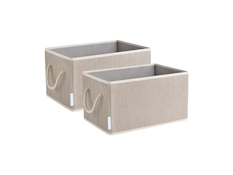 Sukkiri Collapsible Storage Bin 2-Pack,Clay - Image 1