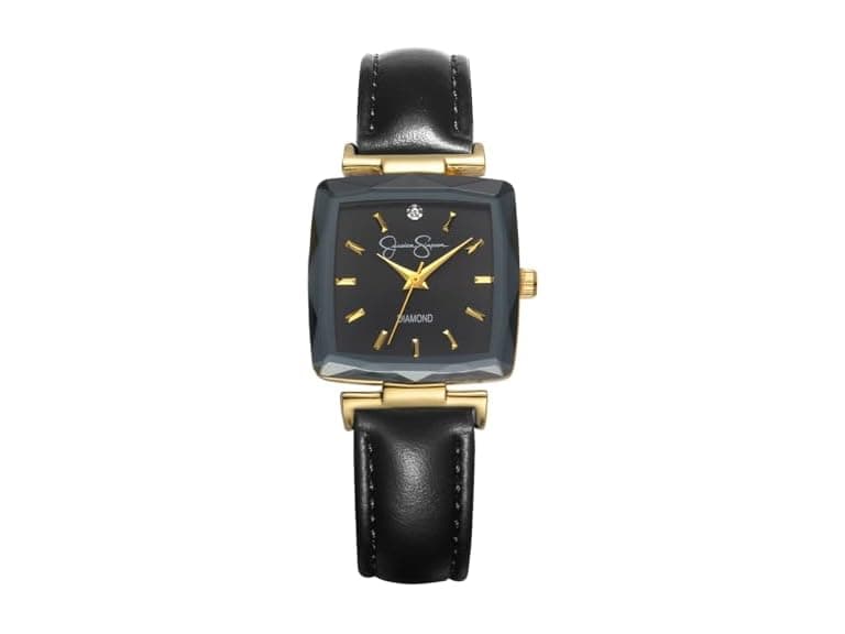 Jessica Simpson Square Watch Leather Band - Image 1
