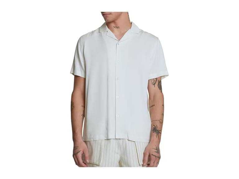 Forever 21 Cuban Collar Short-sleeve Shirt - Image 1