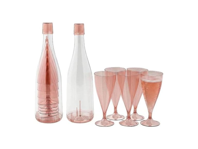 Fun Express Plastic Glasses Bottle Set - Image 1