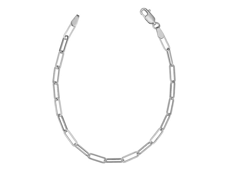 Yeidid Silver Paperclip Bracelet 7" or 8" - Image 1