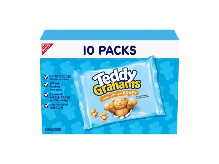 10PK TEDDY GRAHAMS Honey Graham Snacks, - Image 1