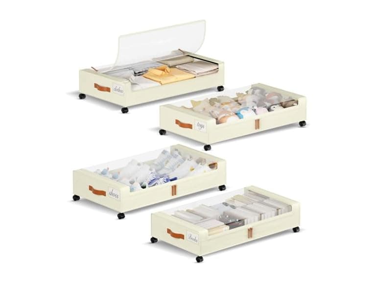 Beige 4 Pck Under the Bed Storage - Image 1