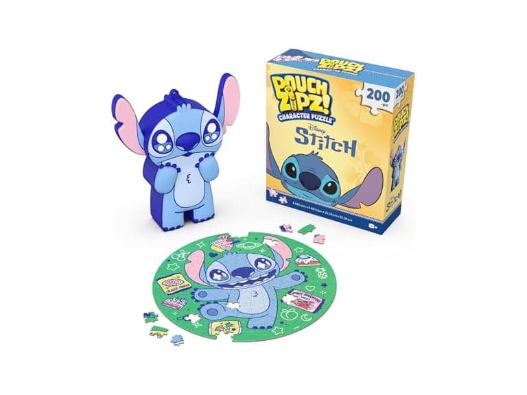 Pouch Zipz Disney's Stitch Micro Puzzle in Collectible Vinyl Zippered Case - Image 1
