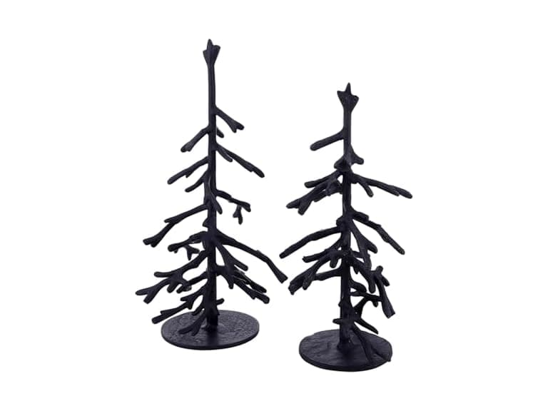 Metal Twig Tree Sculptures for Mantle or Tabletop, Set of 2 - Image 1