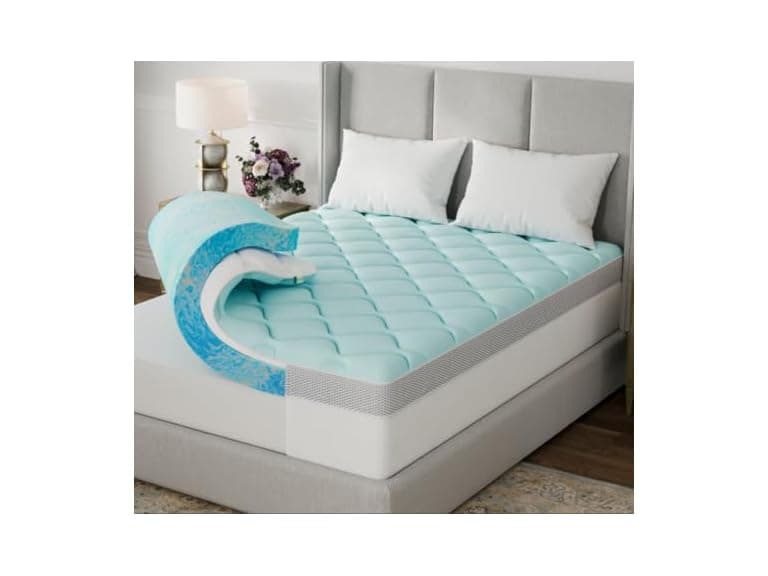 Novilla King Memory Foam Mattress Topper - Image 1