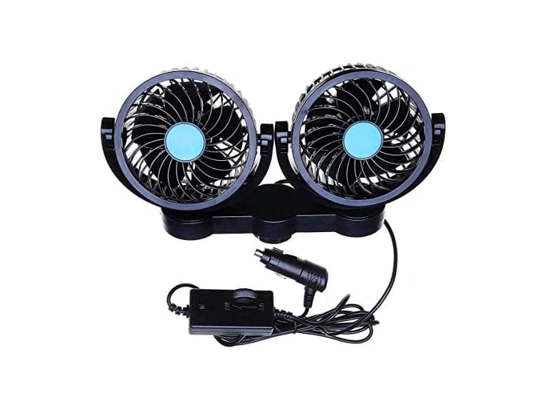 Zone Tech EL0024 12V Car Cooling Air Fan Black Black - Image 1