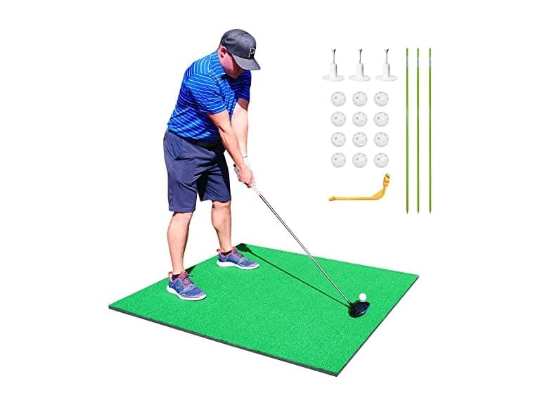 Golf Practice Hitting Mat w/ Balls & Tees - Image 1
