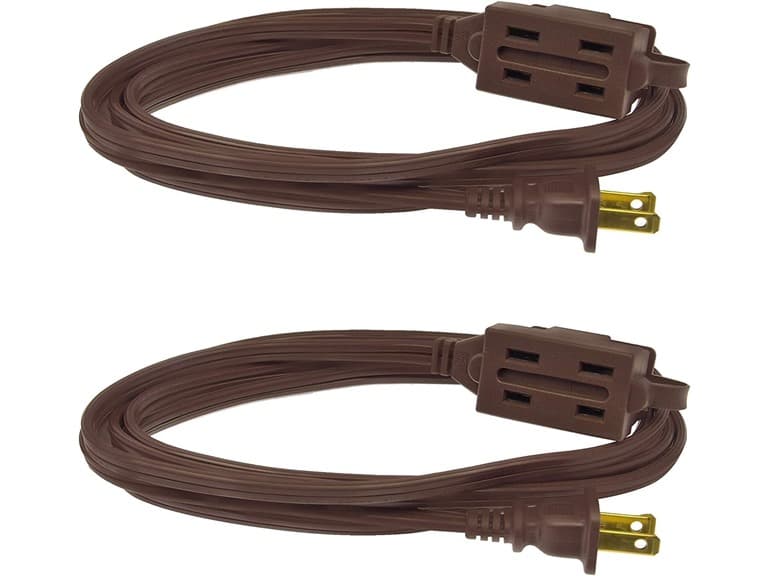 Clear Power 2pk 6ft 16/2, 3 Outlet Indoor Cords - Image 1