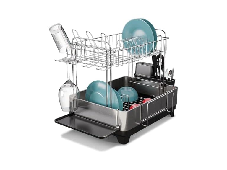  Large 2-Tier Stainless Steel Dish Drying Rack  - Image 1