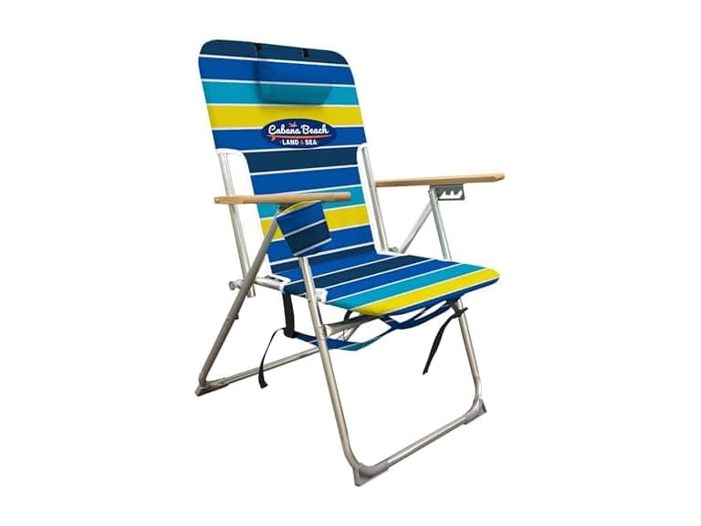 Cabana Beach Folding Chair, Bold Stripe - Image 1