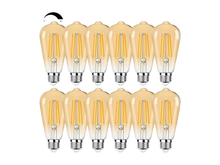 BesLowe 12Pk ST64 Large Vintage LED Edison Bulbs - Image 1