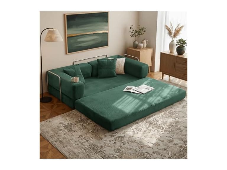 Alpen 77" Futon Sofa, Floor Foldable Sofa Couch - Image 1