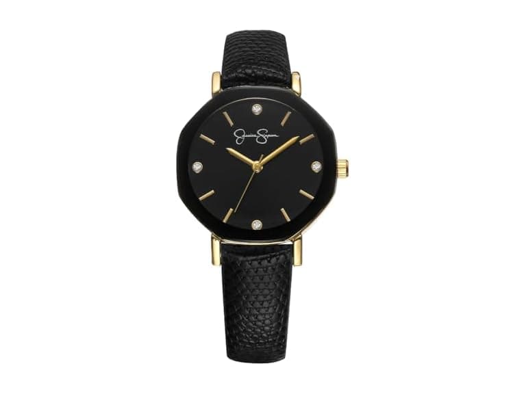 Jessica Simpson Leather Watch Octagon Dial - Image 1