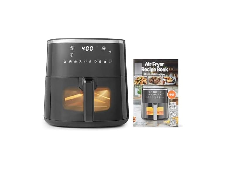 Amazon Basics 6-Quart Digital Air Fryer 1550W, Black - Image 1