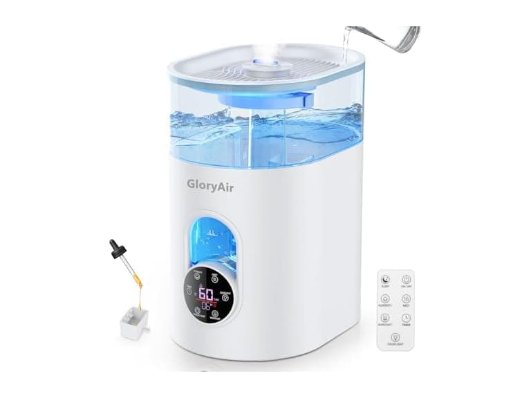 GloryAir 6L Warm & Cool Mist Humidifier, White - Image 1