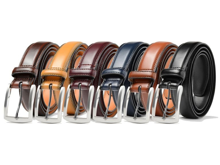1, 2, 3, 4, 6-Pack Leather Dress Belt (Open Box) - Image 1