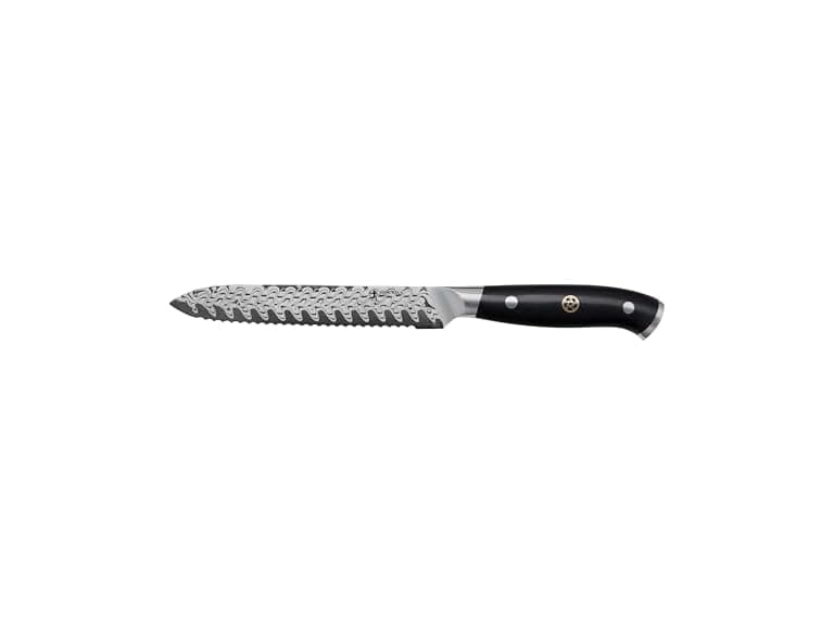 HENCKELS Compass Damascus 5-inch Serrated Utility Knife - Image 1