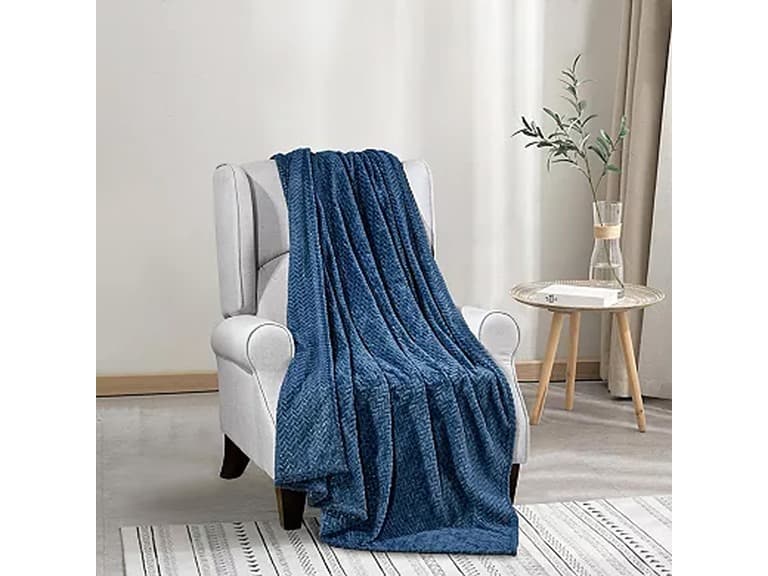 50"x60" Chevron Braided Microplush Throw - Image 1