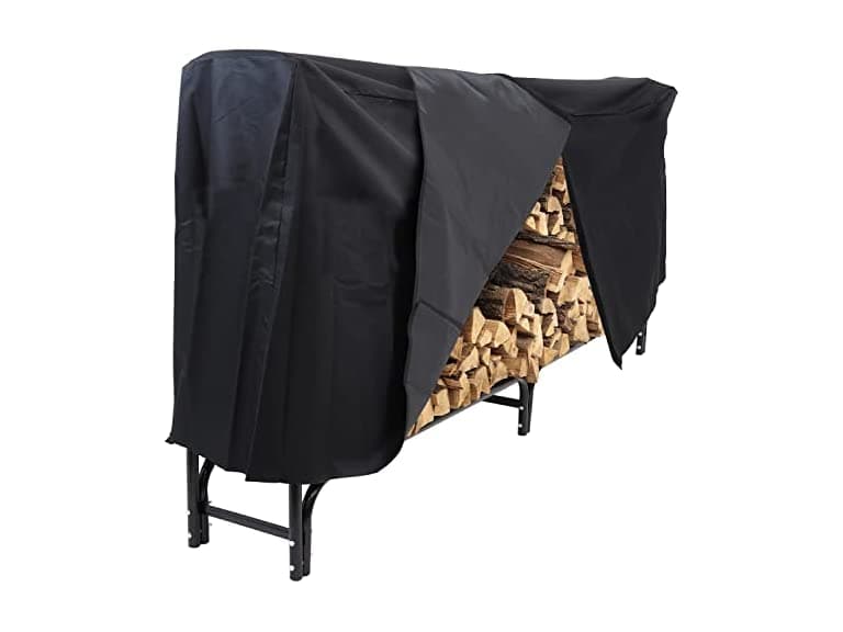 Sunnydaze 8' Firewood Log Rack & Cover - Image 1