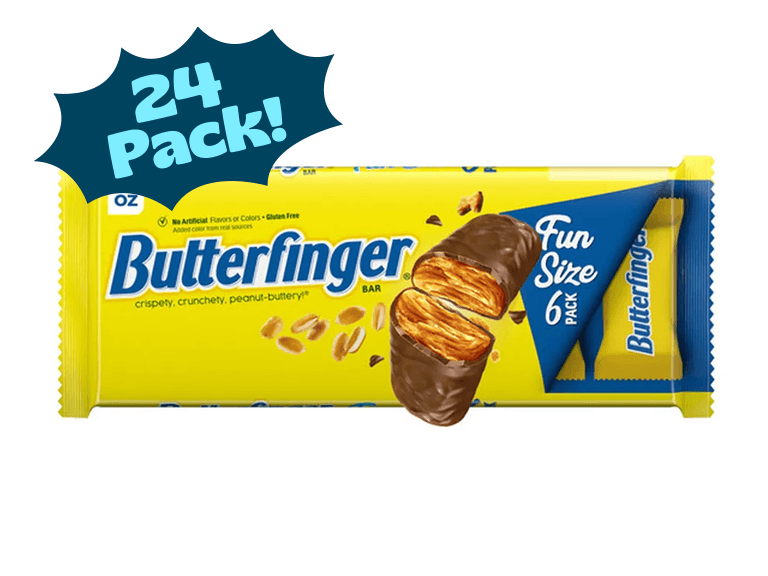 Butterfinger Fun Size Multipack, 3.9 Ounces (24-Pack, 144 Bars Total) - Image 1