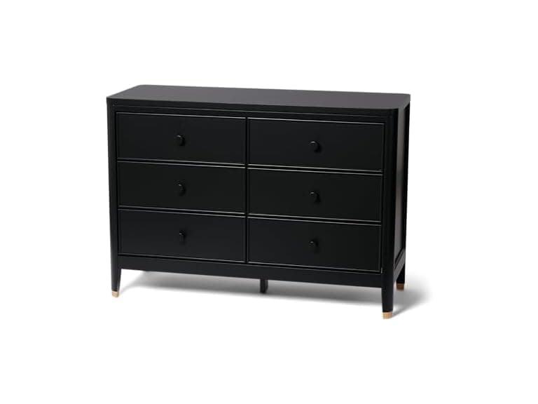 Little Seeds Aster 6-Drawer Dresser, Black - Image 1