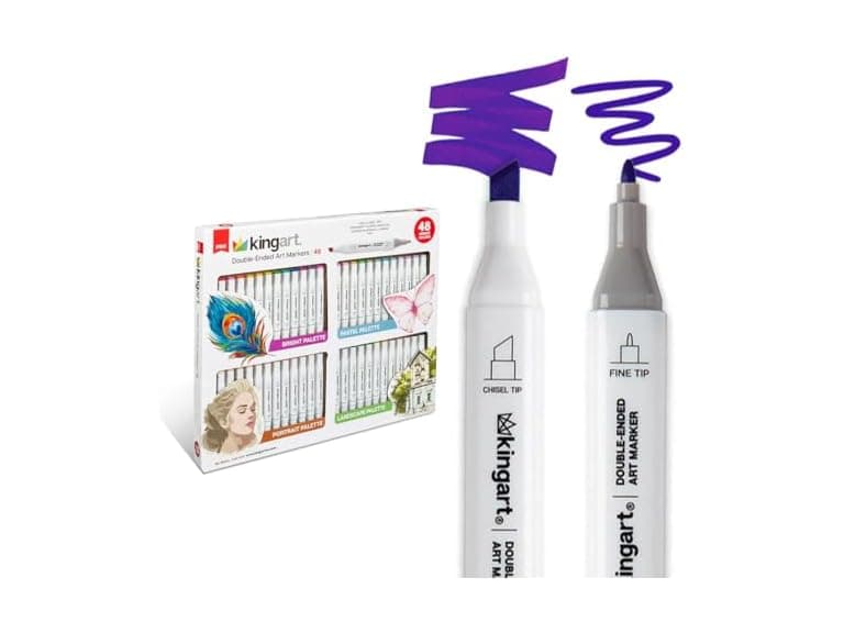 KINGART PRO Double-Ended Art Markers 48 Colors - Image 1