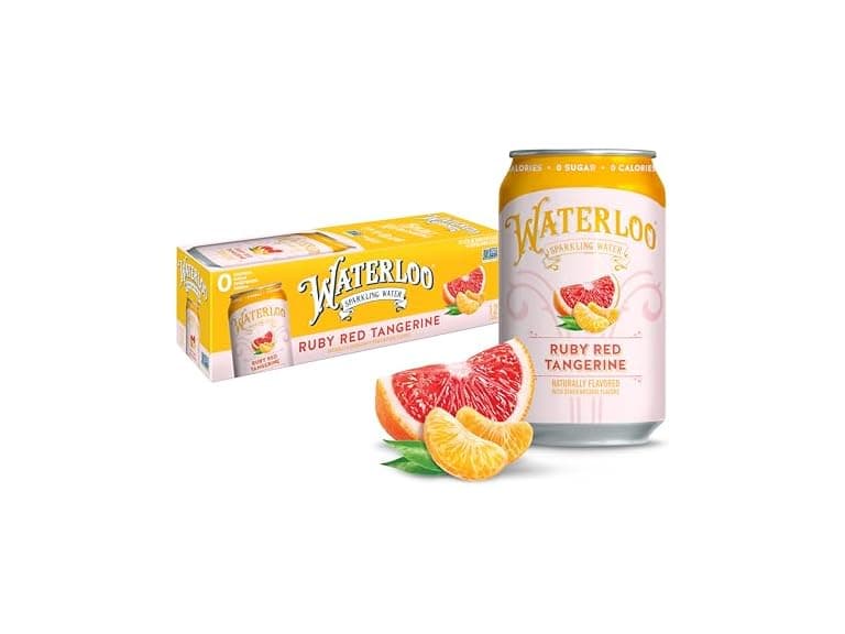 12PK Waterloo Sparkling Water, Ruby Red Tangerine - Image 1