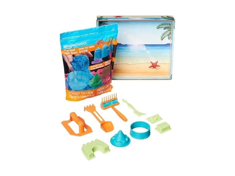 Amazon Basics 11 Piece Moldable Sensory Sand Toy Kit - Image 1