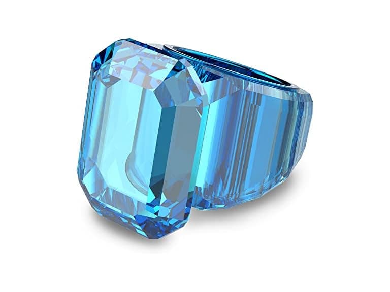 Swarovski Lucent Cocktail Ring Blue (7) - Image 1