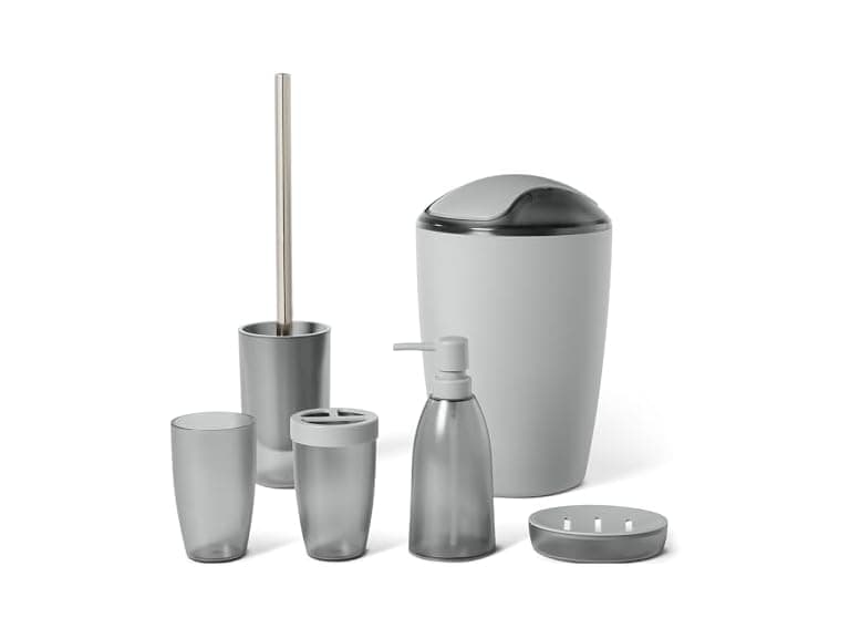 Amazon Basics 6-Piece Bathroom Accessory - Image 1