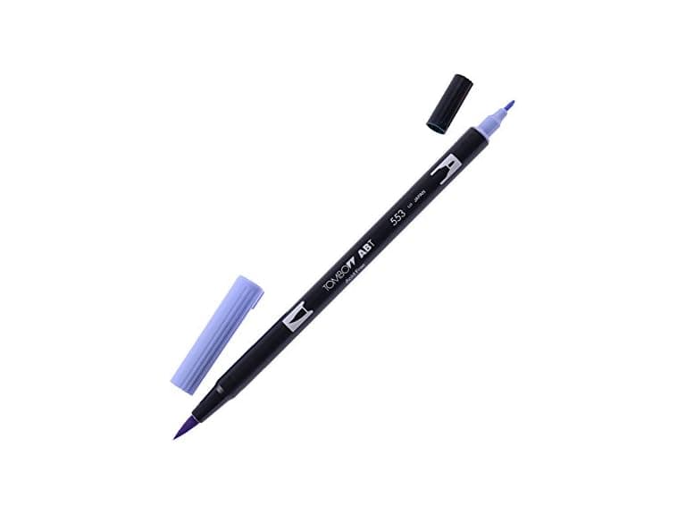 Tombow Dual Brush Pen Mist Purple 553 - Image 1