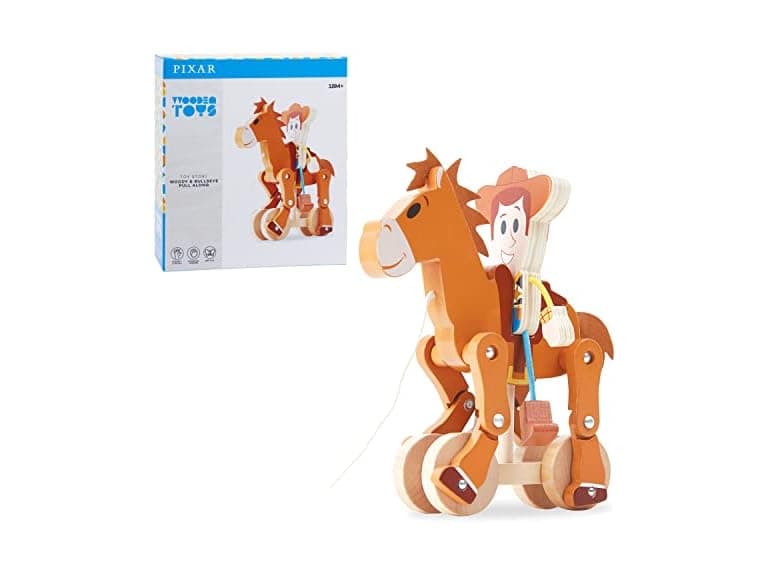 Pixar Wood Toys Woody & Bullseye Toy - Image 1