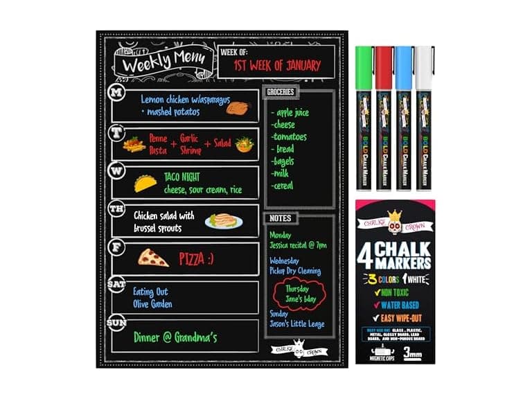 Magnetic Dry Erase Menu Board 2-Pack - Image 1