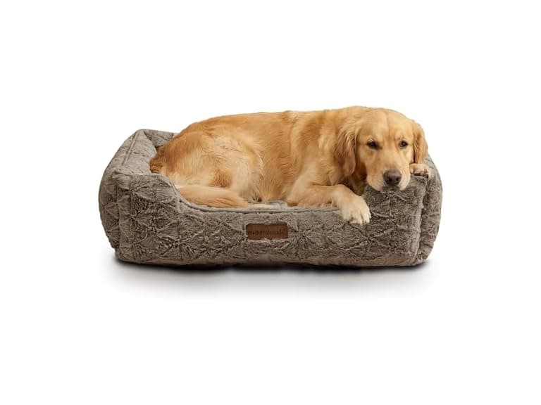 Modern Threads Ultra Soft Plush Pet Bed, Brown - Image 1