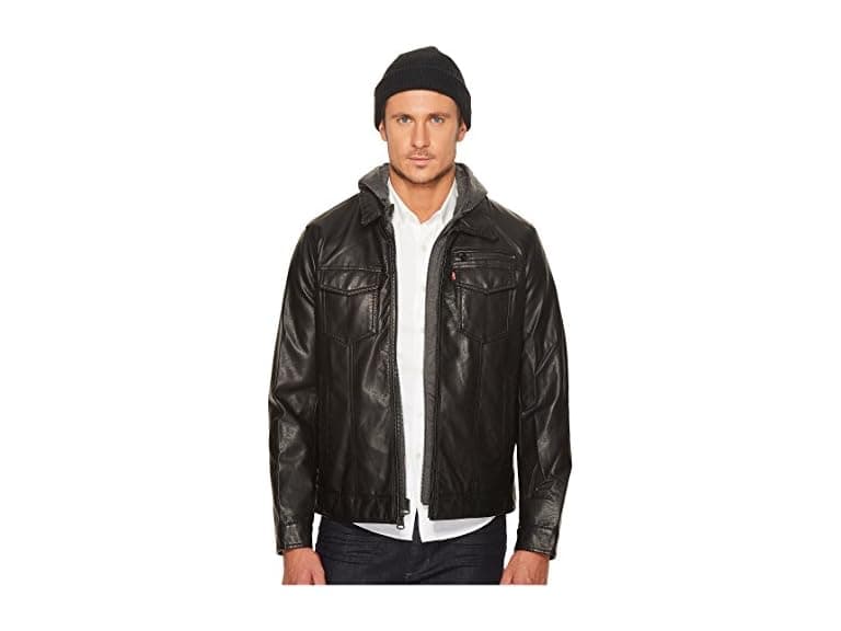 Levi's Faux Leather Trucker, Black XL - Image 1
