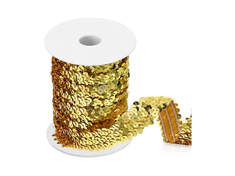 Elastic Metallic Sequin Trim Roll - Image 1