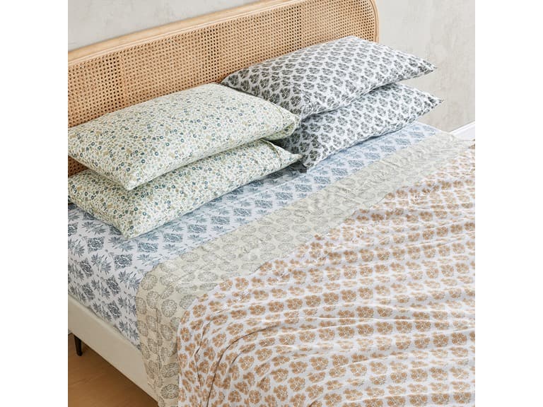 Patina Vie Cotton & Rayon Printed Sheet Set - Image 1