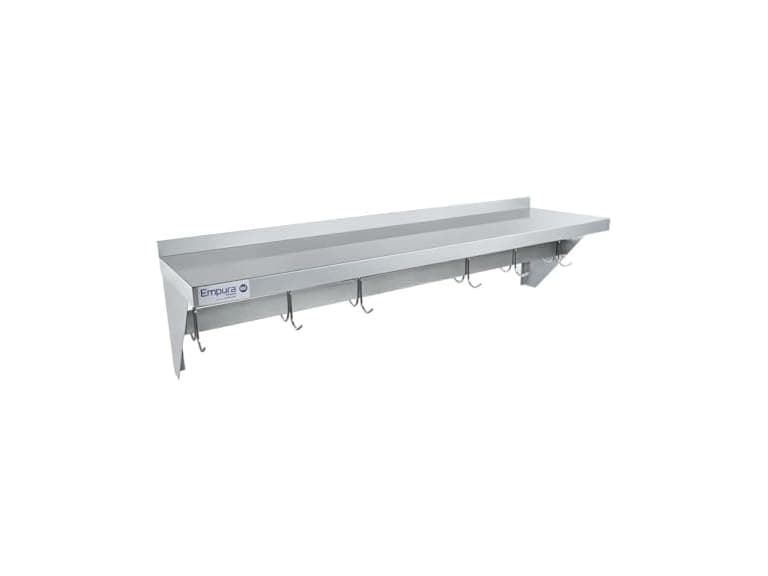 EMPURA 48" x 12" Stainless Steel Wall Mount Pot Rack - Image 1