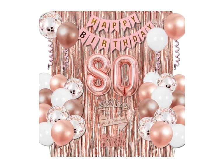 80th Birthday Party Decorations Set - Image 1