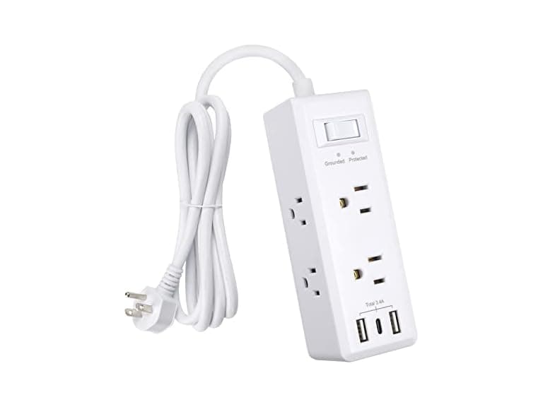 Clear Power 6-Outlet Surge Protector Power Strip - Image 1